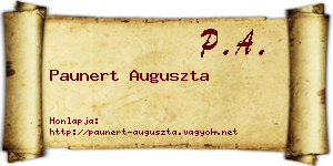 Paunert Auguszta névjegykártya